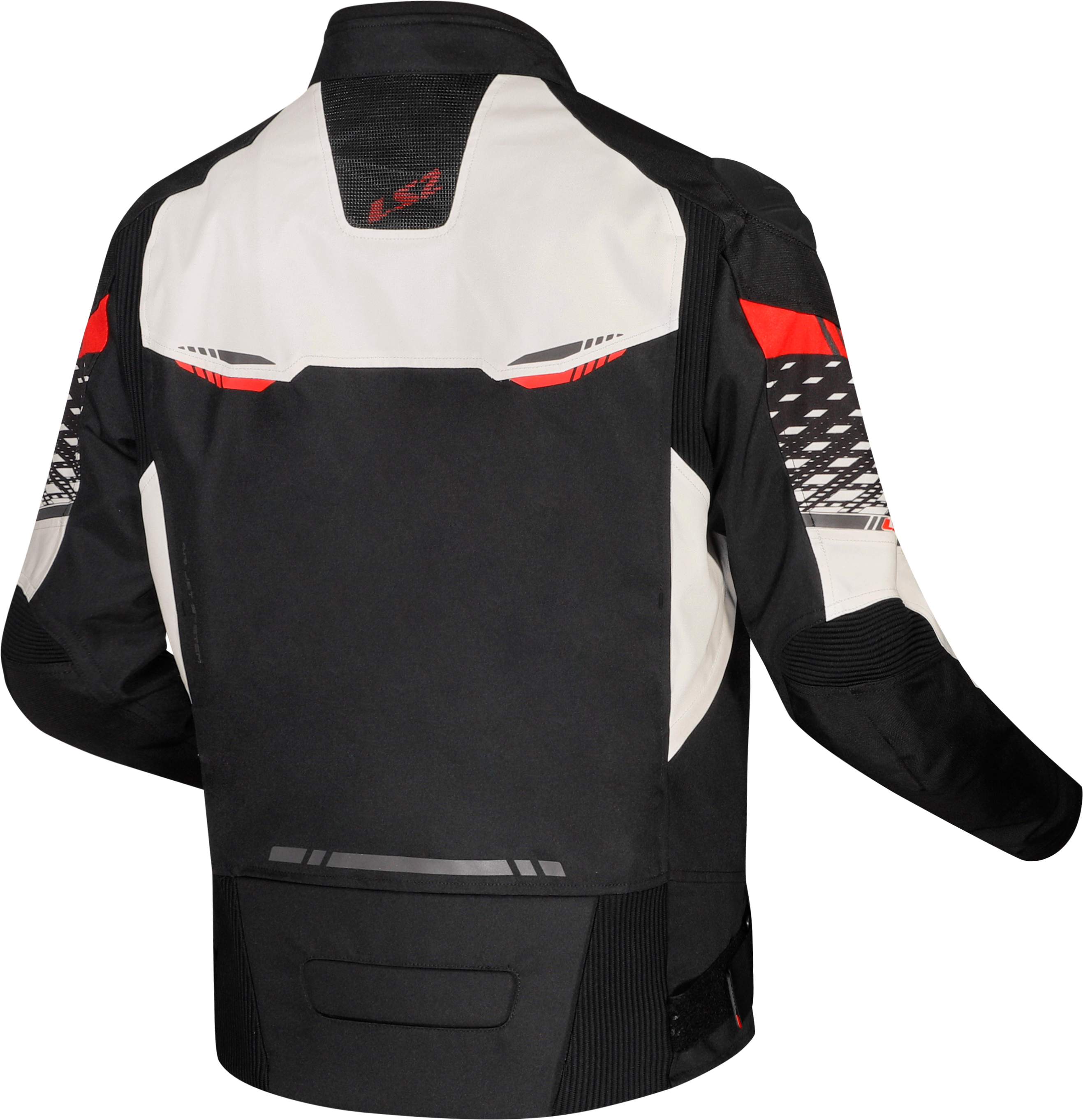 LS2 APEX MAN JACKET BLACK WHITE RED